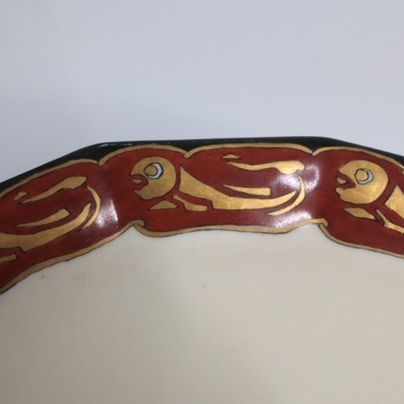 Vintage French Porcelain of Limoges Art Nouveau Decorative 1910s Serving Tray - Picture 4 of 10